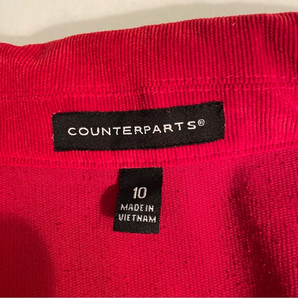 Red Blazer by Counterparts. Size 10 casual/holiday/classic style - Picture 9 of 13